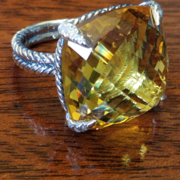 SOLD@! David Yurman 20mm Lemon Citrine and Diam - Picture 2 of 12